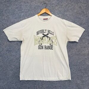 Menace Beverly Hills Gun Range Shirt Mens Large Los Angeles Graphic Tee USA